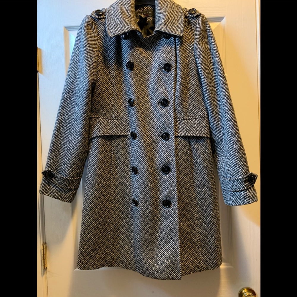 Tweed double breasted coat